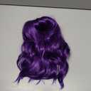 Mxayhnajxl Dark Purple Wigs with Bangs for Women 14 Inch Short Wavy Bob Wigs Synthetic Bob Wig Curly Wig Heat Resistant Colorful Wavy Wig Cosplay Wigs For Daily Party Halloween