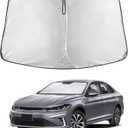 EcoNour Windshield Sunshade Compatible for Volkswagen VW Jetta 2019-2024 2025 2026, Sun Visor for Front Windshield & Window Sun Shade Cover, UV Heat Blocker & Protector, Car Accessories