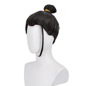 Soyusunny Anime Cosplay Wig Costume Halloween Wigs for Male Adult (Black Ponytail)