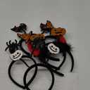 Aodaer 6 Pack Halloween Glitter Headband Witch Hat Pumpkin Devil Horns Hair Accessories Bat Spider Headpiece for Halloween Party Supplies Costume Cosplay Favors