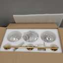 Brushed Gold Bathroom Vanity Light Over Mirror, 3 Light Bathroom Light Fixtures with Clear Globe Glass Shade, Modern Vanity Lighting Wall Mounted