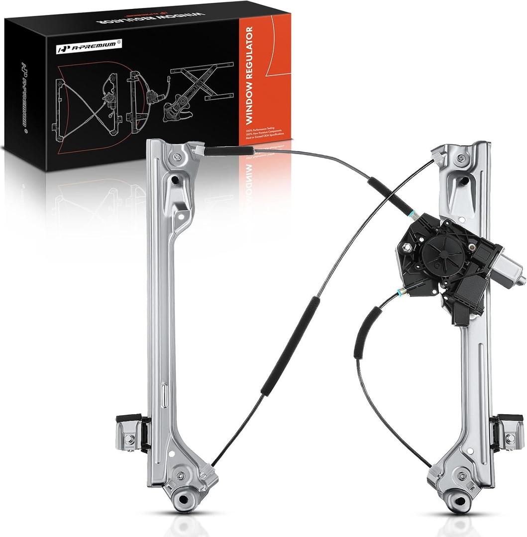 A-Premium Power Window Regulator with Motor and Anti-Pinch Compatible with Cadillac Escalade Chevrolet Silverado Tahoe GMC Sierra Front Left