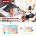 USB Heating Pad, 5V Heated Travel Pads, 3 Heat Settings & Auto Shut Off, Hot Therapy for Pain Relief Abdomen Cramps 16"x 12" Non-Rechargeable, Colorful
