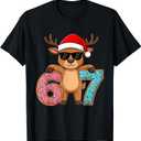 67 Christmas Funny 67 Meme Youth Kids Reindeer 67 T-Shirt, Medium