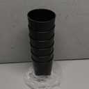 Wrova Wheat Straw Cups 6 PCS Good Alternative to Plastic Reusable Cups 20 oz Unbreakable Drinking Cup Reusable Dishwasher Safe Water Plastic Glasses Black