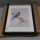 11x14 Black Picture Frame, Gold-Toned Rope Edging, Solid Wood with Real Glass, Display 11x14 Photos Matted to 8x10, Vertical and Horizontal Desk Tabletop or Wall Hanging