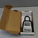 Master Lock Key Lock Box, Outdoor Lock Box for House Keys, Portable Combination Lockbox Resettable Code, 5400EC, Black (1 Pack)