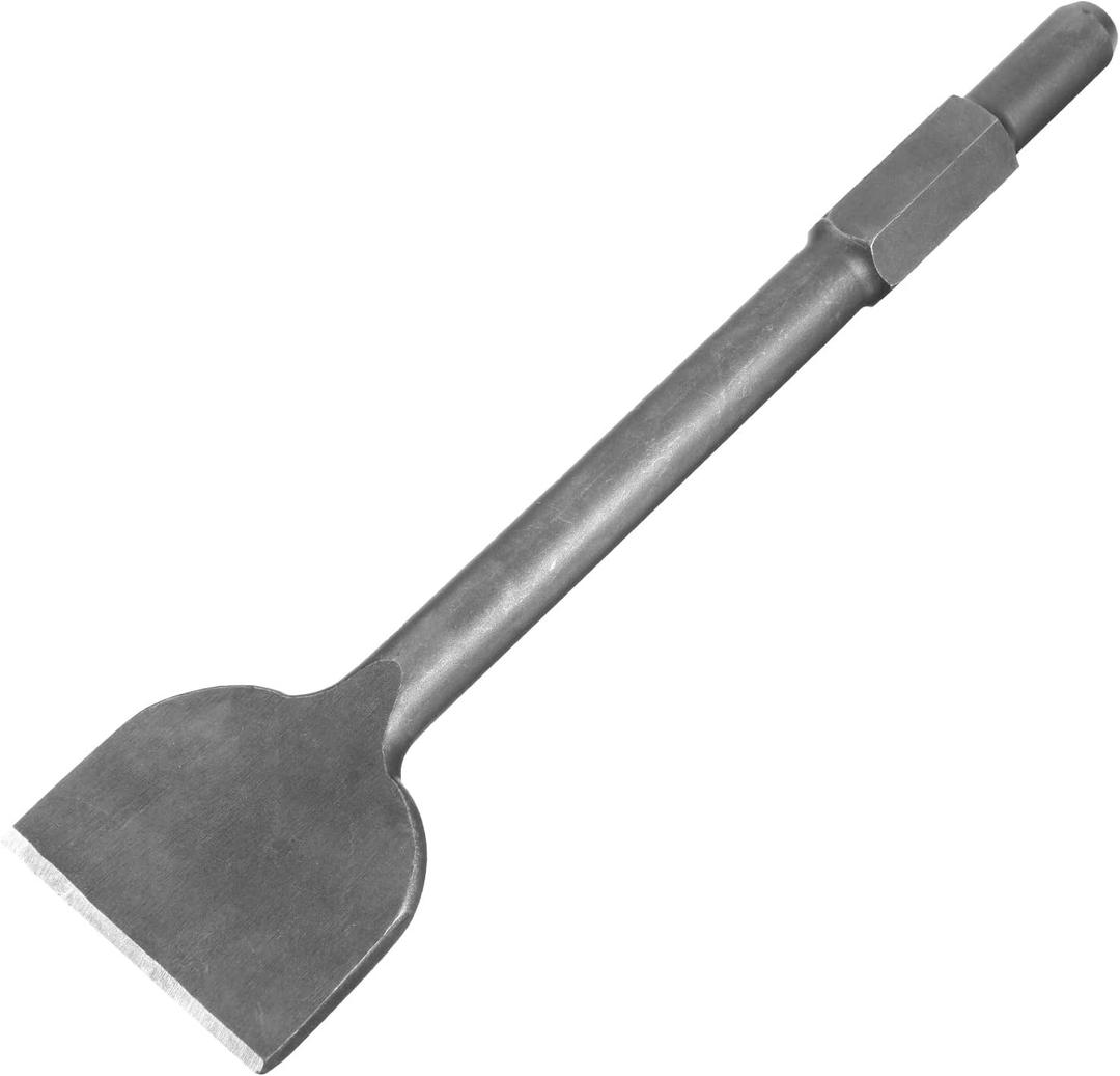 3.9 Inch Wide Tile & Removing Tile and Stone Chisel for hex.30mm Demolition Jack Hammers, 15.75 Inch Long, Alloy Steel Construction, 3.9" x 15.75" Chisel Bit for Demolition Concrete Breaker