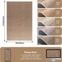 8×10 Easy Jute Rug Washable Rugs Low Pile Outdoor Indoor Farmhouse Neutral Non Slip Rug Modern Carpet Door Mat for Backyard Bedroom Kitchen Porch Patio Nature