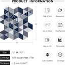 LaCheery 12"x12" Hexagon Peel and Stick Backsplash Blue and White Kitchen Backsplash Tiles Peel and Stick Tile Back Splash for Kitchen Bathroom Wall Tile Stickers Triangle Diamond Back Splash 4 PCS