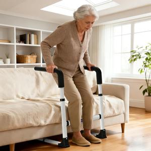 Couch Stand Assist for Elderly, Adjustable Stand Up Assist Chair Raiser, Heavy Duty Stand Assist Aid with Non-Slip Handles for Seniors, 400 lbs Capacity, White