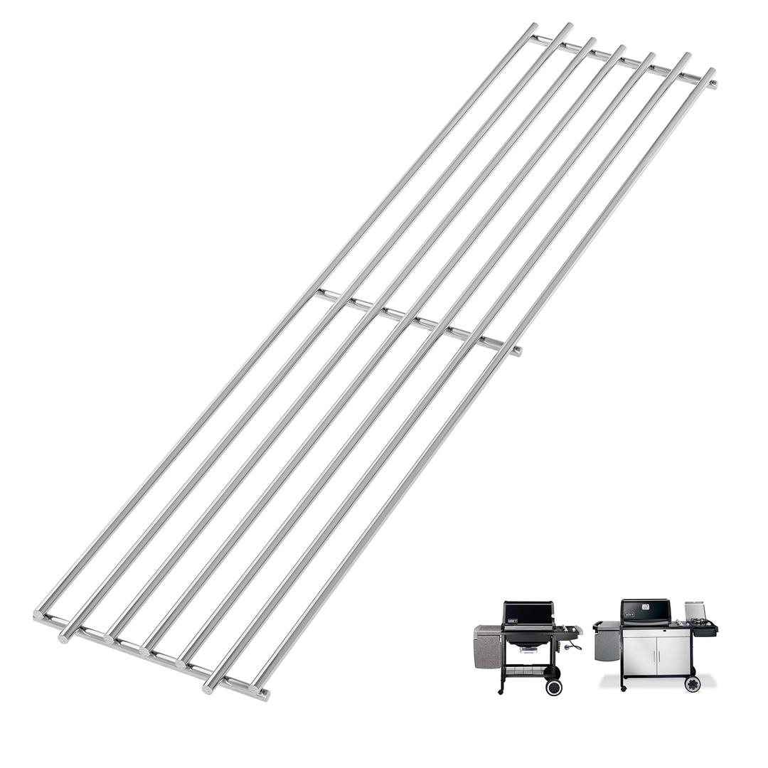 7513 Grill Warming Rack for Weber Genesis 1000-5500, 80633 Raised Grill Rack for Weber Spirit 700 Platinum C Grill Rack, Genesis Silver/Gold C & B,Stainless Steel 24.9"x4.7"