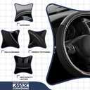 Skechers Steering Wheel Cover,Max Cushioning Leather Steering Wheel Cover Universal Fit 14" 1/2-15" Car Wheel Protector for Men Women Fit Suvs,Vans,Sedans,Car,Trucks,Black