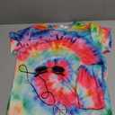 70s Hippie Costume for Kids Colorful Tie Dye Shirt Boys Girls 4Pcs Accessories Set for Halloween Party Cosplay, L