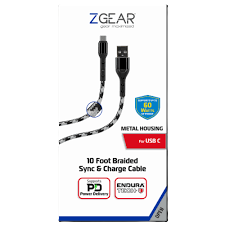 Zgear 2 PCS Adaptive Fast Charger Wall Charger, 10 Foot Braided Sync