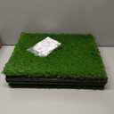 Artificial Grass Tiles Interlocking Turf Squares Deck 9 Pack -12"x12" Indoor Outdoor Faux Grass Rug with Drainage Holes-Fake Grass Tiles Self-draining for Garden Lawn Landscape Balcony Decoration