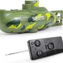 High Simulation Military Nuclear Remote Control Submarine Toy for Kids – Dive, Float & 360° Rotation in Water Tanks & Bathtubs –6 Channel，channelPerfect Gift for Children, Green 
