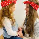 Mommy and Me Matching Cotton and Spandex Stretch Tie Headbands  