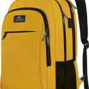 MATEIN Travel Laptop Backpack, Sturdy Anti Theft College School Backpack for Girls Boys with USB Charging Port, Water Resistant 15.6 Inch Computer Daypack Student BookBag Gift for Women and Men (Yellow)
