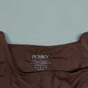 PUMIEY Women's Square Neck Tank Top Sleeveless Double Lined Basic Tops Sharp Collection (Chocolate)