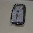 Small Clear Personalized Initial Makeup Bag,Nylon Preppy A-Z Chenille Letter Patch Cosmetic Pouch Beach Toiletry Bag,Waterproof Zipper Travel Purse Storage Bag Organizer for Women Girls(Black-Black H)