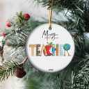 Last Minuter Thank You Teacher Gift - End of Year Teacher Appreciation Christmas Ornament, Holiday Keepsake Present (T19)