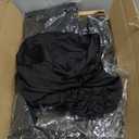 Deisy Dee Pack of 20 Spandex Sequins Shiny Bands for Folding Chair Bow Ties for Party Wedding Dining Chairs Decor (Black)