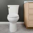 Mayfair Universal Size Slow Close Toilet Seat, Durable Plastic, Fits Round & Elongated Toilets, White