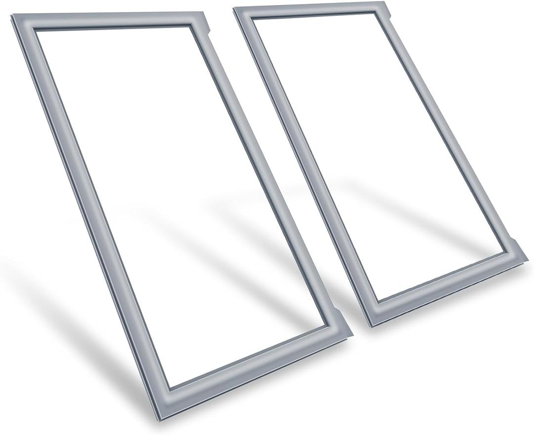 2PK Upgraded 42.13"x16.93" W10830055 Refrigerator French Door Gasket Compatible with Whirlpool Maytag KitchenAid Kenmore Refrigerator Door Seal W10163991 W10191105 W10443238 AP6027230 PS11759512 Gray