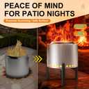 Tanfix 16-24 Inch Fire Pit Stand Stainless Steel Base for Solo Stove Bonfire Ranger and other Retractable Foldable Fire pit Holder with Optional Wheels and Heat Protection Disk Outdoor (Cross Fixed)