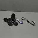 Brake Caliper Compression Tool, Caliper Piston Compressor Tool with Additional 2 pcs Large Steel Plate and 2 Hooks, 360Adjustable Brake Caliper Tool for Single Twin Quad Piston Calipers (Blue)