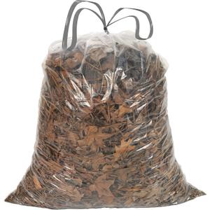 Ultrasac 39 Gallon 1.0 MIL Clear Drawstring Trash Bags - 33" x 40" - Pack of 70 - For Lawn & Leaf