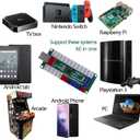 SJ@JX Arcade Game LED Controller Lamp USB Encoder 2 Player Gamepad Microswitch Light Button 8way LED Joystick for Nintendo Switch PC PS3 Retropie Raspberry Pi MAME (Multicolor)