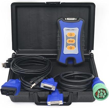 LEAPTREND for NEXIQ USB Link 3 Bluetooth Diagnostic Scanner Tool (CD/) 121052, Wireless Universal Heavy Duty Diesel Truck Excavator OBD2 Scanner
