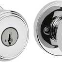 Kwikset Maven Entry Door Knob with Lock and Key, Secure Keyed Handle Exterior, Front Entrance and Bedroom, Polished Chrome, Pick Resistant SmartKey Rekey Security and Microban