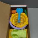 TOY Life 23 Pcs Beach Toys for Kids Sand Toys with Construction Cars Castle Bucket Shovels & Sand Castle Building Kit Molds, Sandbox Toy for Summer Water Play, Travel, Fishing
