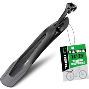 RBRL Bike Fender Adjustable Bicycle Mudguard [24-29 Inches], Universal Quick Disassembly Bike Fender, Thicken and Widen Universal Fender for Bike/Ebike/MTB Against Splashing Water and Dust (Rear)