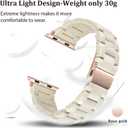 V-MORO Resin Bands Compatible with Apple Watch Series 11/10/9/8/7 45/46mm Rose Gold Buckle Lightweight Fashion Strap Bracelet for iwatch Series SE/6/5/4/3/2/1(Buttercream,42/44/45/46/49mm)