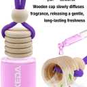 2 x Ikeda Car Air Freshener: Hanging Car Smell Air Freshener | 10ml Hanging Car Perfume | Long Lasting Fragrance | Strong Scents Diffuser for Auto Home (White Peach|Circular)