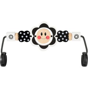 Baby Bjorn Bouncer Toy Bar, Upgrade Toy for Baby Bouncer Soft & Bliss, Easy to Attach and Remove, Child-Friendly Materials, Exciting Design for Curious Babies, Black and White Flowers