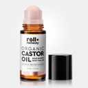 Organic Castor Oil + Rose Quartz Body Roller – 100% Pure, Cold-Pressed, Hexane-Free Castor Oil for Skin Hydration, Massage & Daily Self-Care