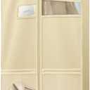 Lazebox 43" Travel Garment Bag with Accessories Zipper Pocket, Heavy Duty Suit Bag for Suits, Tuxedos, Dresses, Coats, Beige, 1 pack