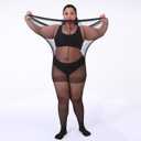 LADYFAN 3 Pairs Plus Size Women’s Sheer Tights 20D High Waist Control Top Pantyhose with Reinforced Toes, XX-Large