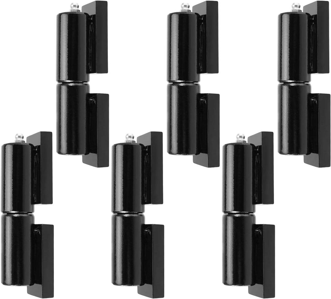 SINJEUN 3 Pair 5 Inches Gate Hinge, Heavy Duty Barrel Gate Hinge, Weld On Barrel Style Ball Bearing Door Hinge for Swing Gates, Trailer Ramp Gates, 450lbs Capacity