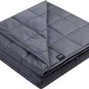 ZonLi Weighted Blanket 15 lbs(48''x72'', Twin Size, Grey), Weighted Blanket for Adults, with Glass Beads