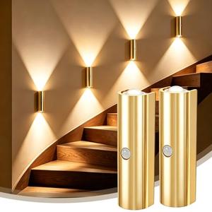 DEXULESA 2 Pack Motion Sensor Wall Light, Rechargeable Wall Sconces