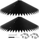 2 Pack Squirrel Baffle for Bird Feeder Poles, 19inch Serrated Squirrel Baffle Shield, Bird House Guard, Squirrels Proof Deflector, Squirrels Guard Stopper for Outside Shepherd Hooks