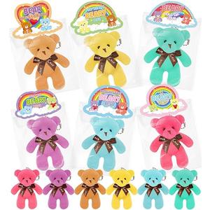 Toidgy Valentines Day Cards for Kids Classroom, 24 Packs Valentines Gifts Bulk with Stuffed Bear Plush Toys Keychain, Valentines Party Favors, Ideal Exchange Gift and School Prizes for Boys Girls