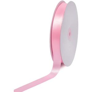 Creative Ideas Solid Satin Ribbon, 7/8" by 100 Yard, Pink, Solid
