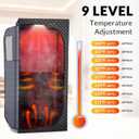 Dry Infrared Sauna, Saunas Box with Red Light Therapy for Relaxation, Detox and Muscle Relief, 9 Levels Home Saunas with Carbon Crystal Heating, Portable Sauna for Home, Bedroom, Living Room, Large